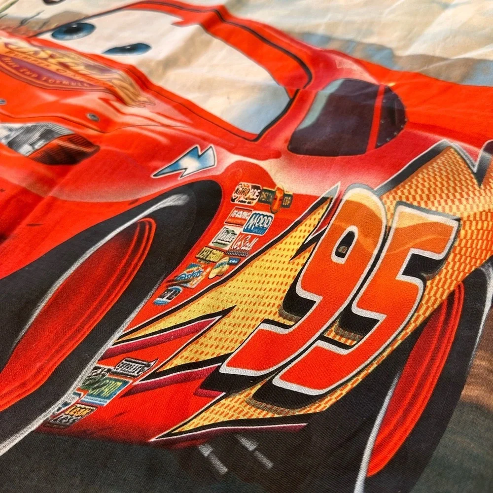 Cars King Size Pillowcase Double Sided Mater and Lightning McQueen Pixar